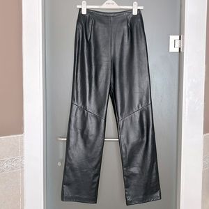 Danier Leather High Waisted Leather Pants Made in Canada Size 4